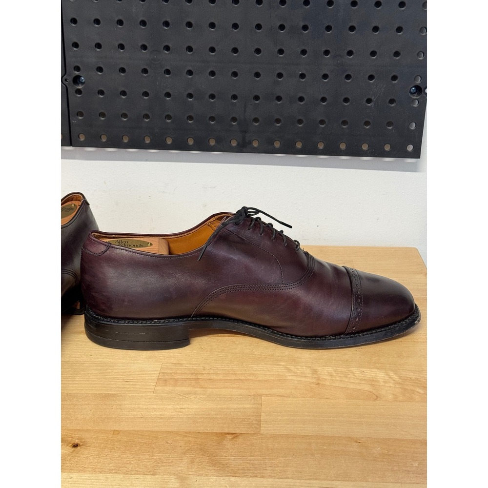Allen Edmonds Burgundy Cap Toe Oxford‎ Dress Shoes Men's Size 10 B 333 207 - Picture 9 of 11